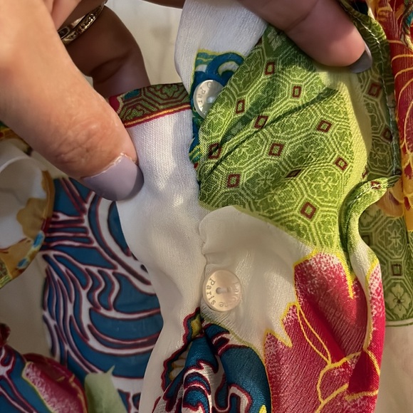 CLEARANCE….. Floral ruffle front and sleeve, bolero - Picture 3 of 4